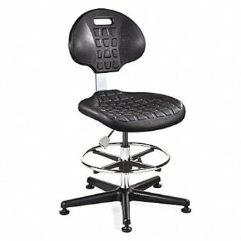 BEVCO Cleanroom Task Chair Polyurethane Black, 36R250