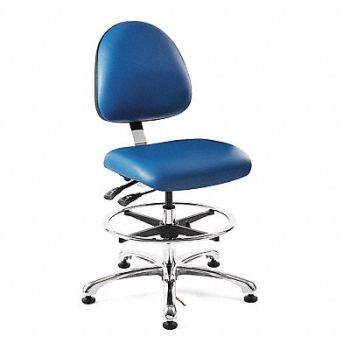 BEVCO Ergo ESD Task Chair Vinyl Royal Blue, 9MAV6
