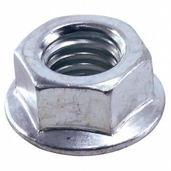 AMERICAN GARAGE DOOR SUPPLY Flanged Serrated Hex Nut Zinc PK16, 36R920