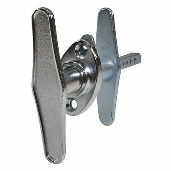 AMERICAN GARAGE DOOR SUPPLY Outside T Handle Chrome 5/16 x 4-1/2 In, 36R935