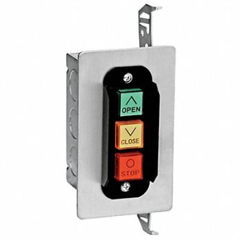 AMERICAN GARAGE DOOR SUPPLY Control Station 3 Buttons Nema 1, 36R992