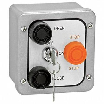 AMERICAN GARAGE DOOR SUPPLY Control Station 3 Buttons With Lockout, 36R997