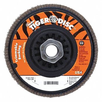 WEILER Flap Disc 60 Grit 5/8-11 in Nylon, 36RC97