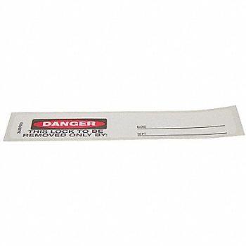 BADGER TAG LABEL CORP Padlock Label 3/4 in x 5 in PK25, 36RF03