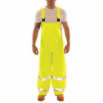 TINGLEY K7316 Arc Flash Rain Overall Cat 2 Ylw/Grn 4XL, 36RR15