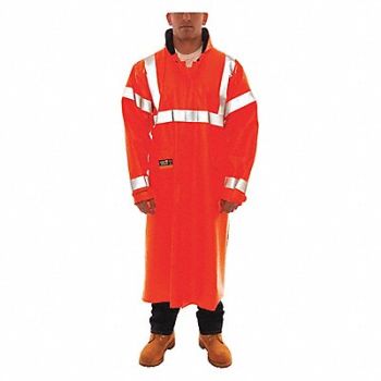 TINGLEY J2262 Arc Flash Rain Coat Cat 2 Orange XL, 36RR35