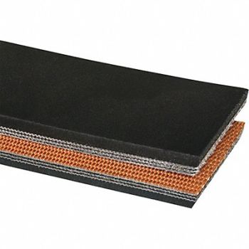 APACHE INC. Conveyor Belt 3Ply 330 Ntrle Blk 72InW, 36RU67