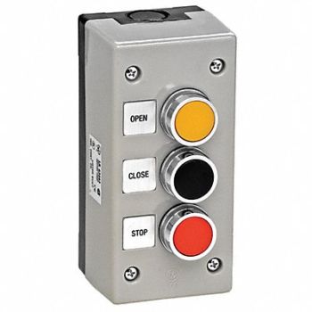 AMERICAN GARAGE DOOR SUPPLY Control Station 3 Buttons Surface Mount, 36T008