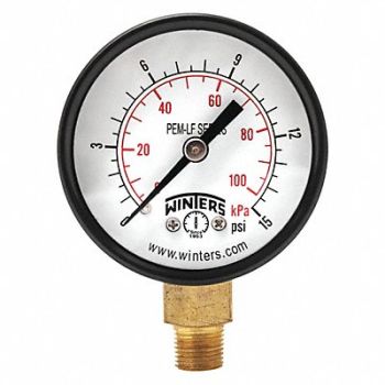 WINTERS J1378 Gauge Pressure 2in., 36TV93