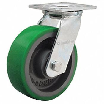 HAMILTON Plte Caster Swvl Poly 6 in 900 lb., 36UV05