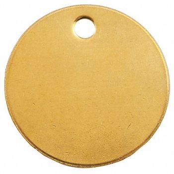 C.H. HANSON Blank Tag Brass 1in H 1in W PK100, 36UV50