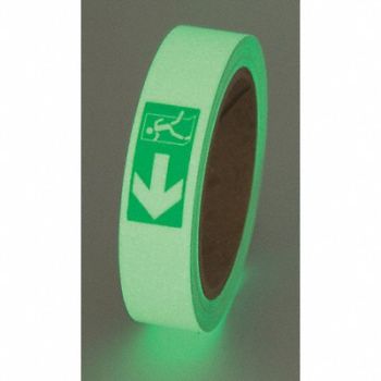 INCOM MANUFACTURING Floor Tape Green/White 1 inx30 ft Roll, 36UV74