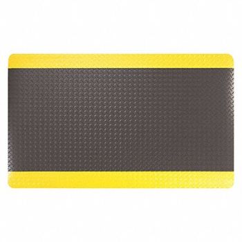 APACHE Anti-Fatigue Mat 9/16 Black/Yellow 3x 5, 43VP65