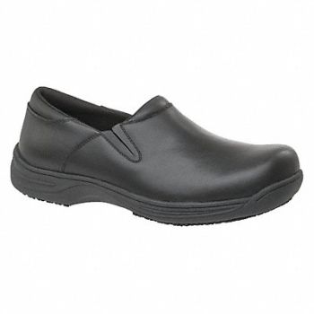 GENUINE GRIP Loafer Shoe 11 Wide Black Plain PR, 36VL98