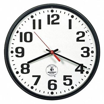 ABILITY ONE Wall Clock Analog Battery, 36WE40