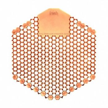 TOUGH GUY Urinal Screen Hexagon Orange 58 g PK10, 36WE50