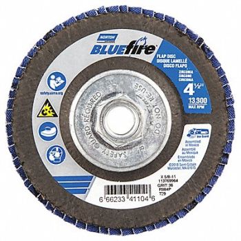 NORTON Fiber Disc 4 1/2 in Dia 5/8in Arbor PK2, 36WT55