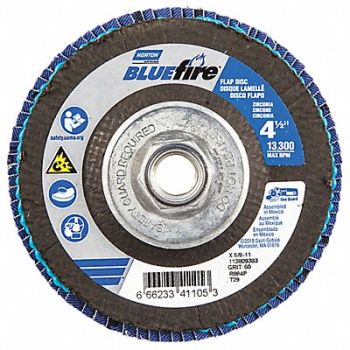 NORTON Fiber Disc 4 1/2 in Dia 5/8in Arbor PK2, 36WT56