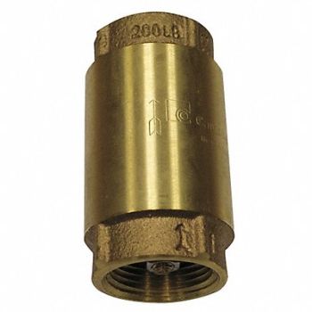CAMPBELL Spring Check Valve Brass 1-1/4 FNPT, 36Y049