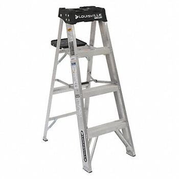 LOUISVILLE Stepladder Alum 4 ft 300 lb., 36Y389