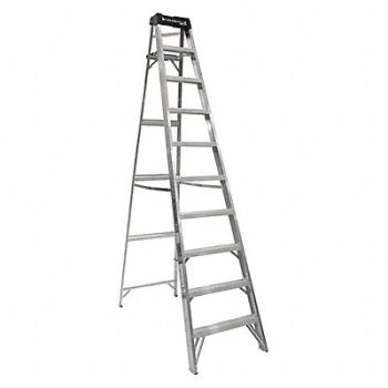 LOUISVILLE Stepladder Alum 10 ft 300 lb., 36Y393