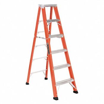 LOUISVILLE Stepladder Fg 6 ft 375 lb., 36Y474
