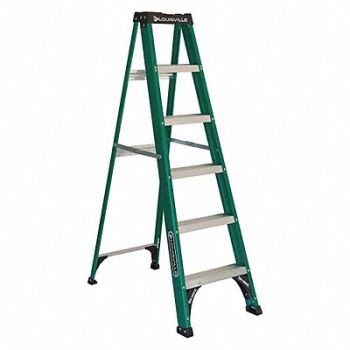 LOUISVILLE Stepladder Fg 6 ft 225 lb., 36Y483