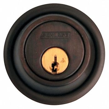 SCHLAGE 2-Cyl Deadbolt Standard Dark Bronze, 36Z082