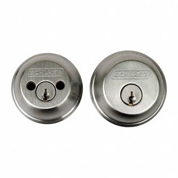 SCHLAGE Deadbolt HD Satin Chrome 5 Pins, 36Z087