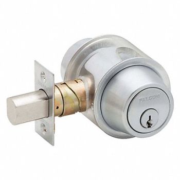 FALCON LOCK Deadbolt HD Satin Chrome, 36Z128