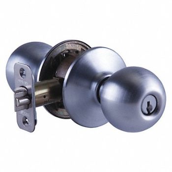 SCHLAGE Knob Lockset Mechanical Entrance Grd. 2, 36Z235