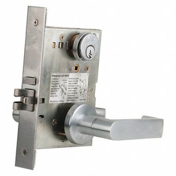 SCHLAGE Entry Lock 06A Trim Satin Chrome C123, 36Z261