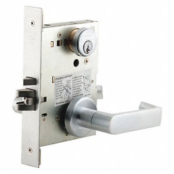 SCHLAGE Storeroom Lock 06A Trim SatinChrome C123, 36Z271