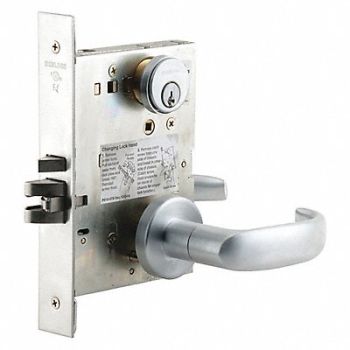 SCHLAGE Classroom Lock 17A Trim SatinChrome C123, 36Z269