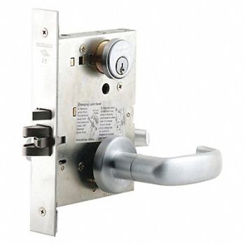 SCHLAGE Storeroom Lock 17A Trim SatinChrome C123, 36Z273