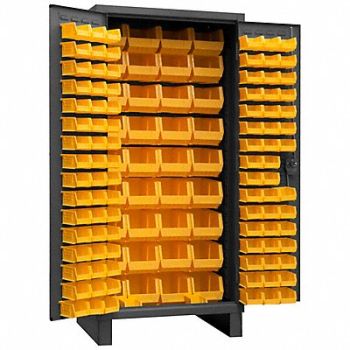 DURHAM MFG Bin Cabinet 78 x36 x24 Gray 132YlwBns, 33VE20