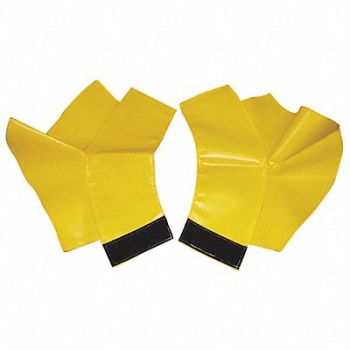 CHICAGO PROTECTIVE APPAREL Spats 7 18 oz Yellow Vinyl PR, 373G14