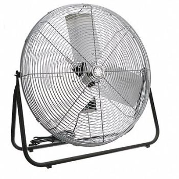 TPI INDUSTRIAL Floor Fan 24 120V TEAO 1/8HP 2.4A Gray, 373J18