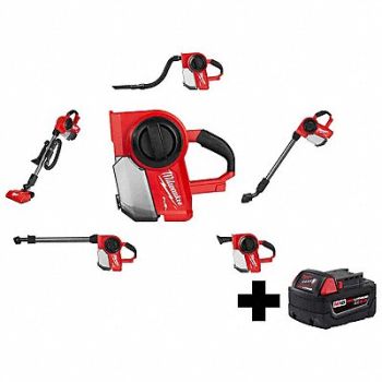 MILWAUKEE M18 FUEL Vacuum w M18 XC5.0 Battery, 373WH8