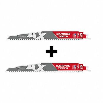 MILWAUKEE AX 5T 9L 1PK Recip Blade w AX 5T 9L 1PK, 373WJ5