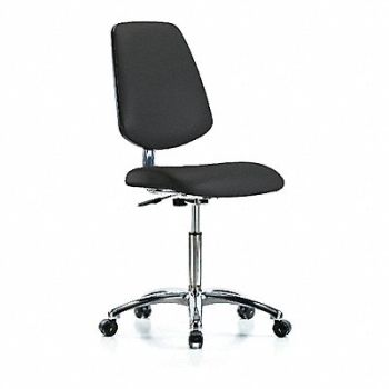 BLUE RIDGE ERGONOMICS CR/ESD Chr Med Med Back Casters Blk, 374D06