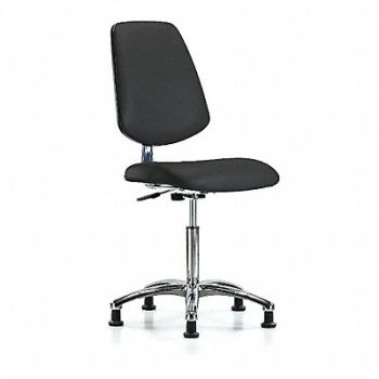BLUE RIDGE ERGONOMICS CR/ESD Chr Med Med Back Glides Black, 374D08