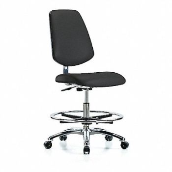 BLUE RIDGE ERGONOMICS CR/ESD Chr Med Md Bk FR Cstrs Blk, 374D10