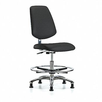 BLUE RIDGE ERGONOMICS CR/ESD Chr Med Md Bk FR Glides Blk, 374D12