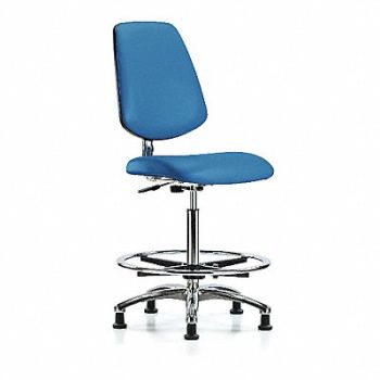 BLUE RIDGE ERGONOMICS CR/ESD Chr High Md Bk FR Stat Blue, 374D17