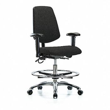 BLUE RIDGE ERGONOMICS Fab ESD Med Md Bk AA FR Cstrs Blk, 376J81