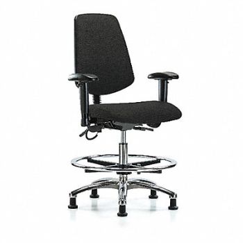 BLUE RIDGE ERGONOMICS Fab ESD Med Md Bk AA FR Stat Blk, 376J83