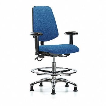 BLUE RIDGE ERGONOMICS Fab ESD Med Md Bk AA FR Stat Blue, 376J84