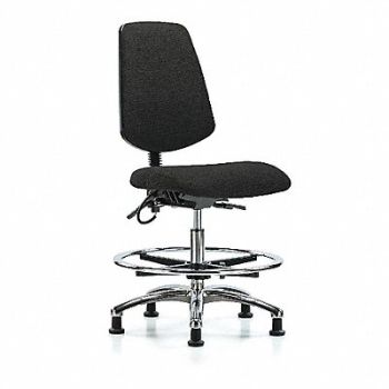 BLUE RIDGE ERGONOMICS Fab ESD Med Md Bk Tilt FR Stat Blk, 376J75