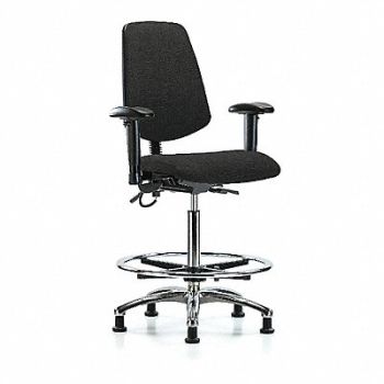 BLUE RIDGE ERGONOMICS Fab ESD Hi Md Bk AA FR Stat Blk, 376K04